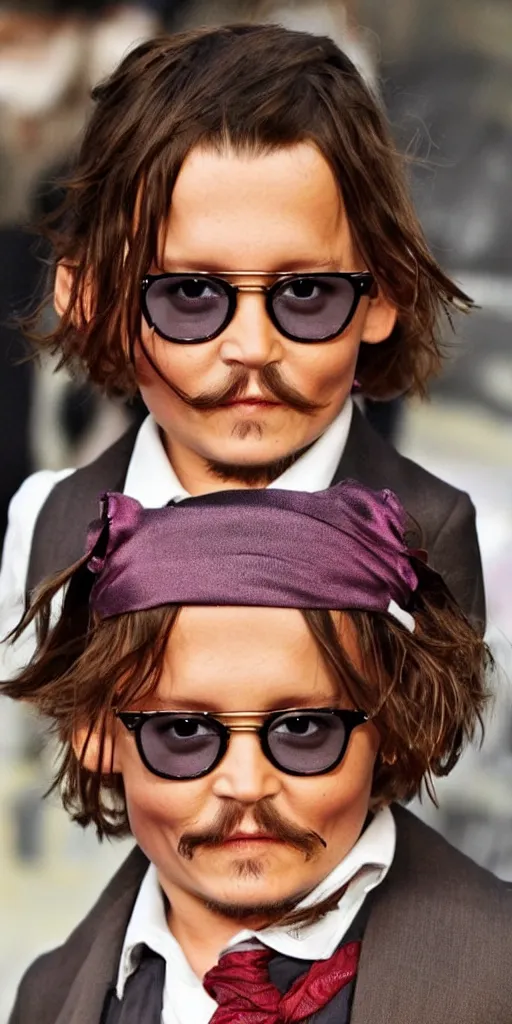 Prompt: mini Johnny Depp