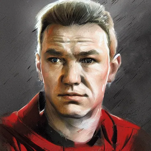 Image similar to valery sablin holy forgotten red hero of the soviet union, colourised, face portrait, epic, military art, fantasy, dieselpunk, hd shot, digital portrait, beautiful, artstation, comic style, by artgerm, guy denning, jakub rozalski, magali villeneuve and charlie bowater