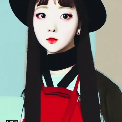 Prompt: Chuu from LOONA as a communist revolutionary