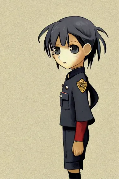 Prompt: beautiful little boy in nazi male uniform. made in abyss art style, sharps focus, pose, cute detailed artwork, anatomically correct, ilya kuvshinov, reflection, perfect composition, mobile wallpaper, digital art, detailed anime soft face, symmetrical face, western comic, illustration, realistic, smooth, nazi chic, lois van baarle, soft details