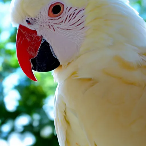 Image similar to albino macaw parrot