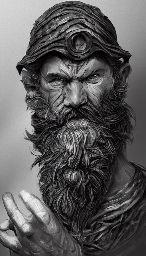Image similar to the vlacksmith, very strong, muscular, big hammer, anvil, beard, cheeky, coloured, fame of thrones, fibonacci, sweat drops, intricate fashion clothing, insane, intricate, highly detailed, surrealistic, digital painting, artstation, concept art, smooth, sharp focus, illustration, Unreal Engine 5, 8K, art by artgerm and greg rutkowski and alphonse mucha