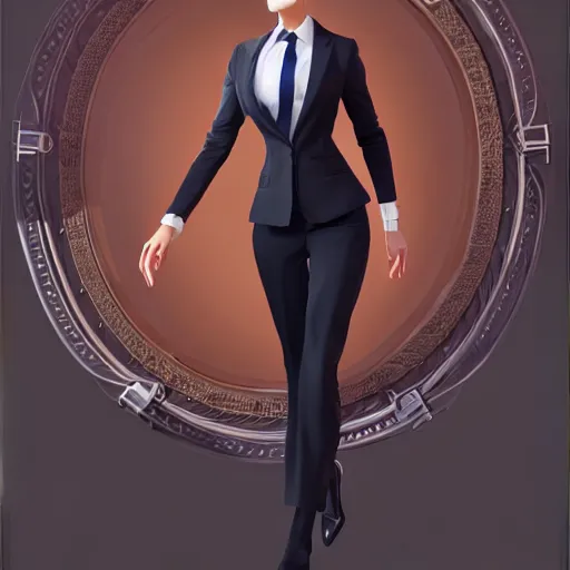 Image similar to fullbody!! personification of a gecko as a business woman wearing a suit, stunning, beautiful face, hyperrealistic, trending on artstation, smooth and sharp, intricate, fine details, highly detailed, elegant, dynamic pose, radiant light, detailed and intricate environment, professional character concept art by tatyana kupriyanova and greg rutkowski and raymond swanland