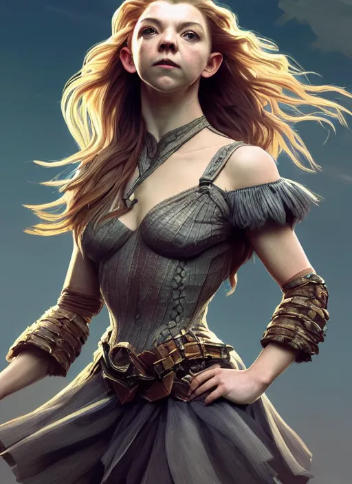 Prompt: natalie dormer wearing a miniskirt doing a backflip, beautiful seductive face, intricate, elegant, highly detailed, digital painting, artstation, concept art, smooth, sharp focus, illustration, art by artgerm and greg rutkowski and alphonse mucha, horizon zero dawn 8 k, tim burton