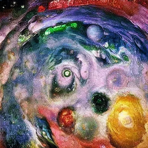 Image similar to A beautiful photograph. Think of it as a parallel universe. But maybe it’s the real one, and we’re in a dream. organometallics by Lovis Corinth vivid