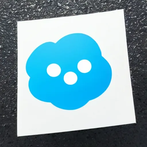 Image similar to Whatsapp sticker of a crying rain cloud.