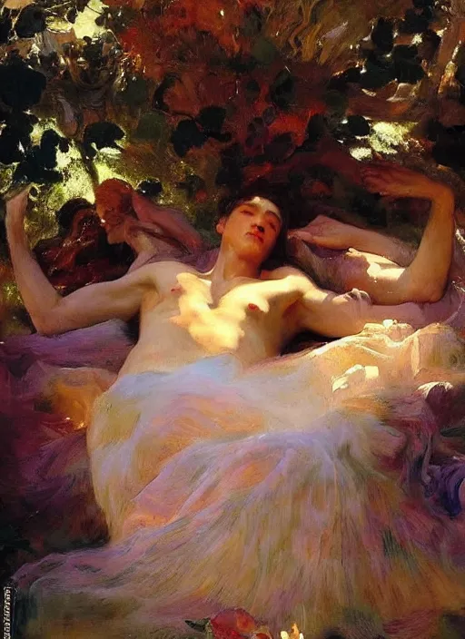 Image similar to a painting so beautiful and universally loved it creates peace on earth, profound epiphany, atmospheric, by john singer sargent and agostino arrivabene and joaquin sorolla