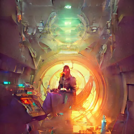 Image similar to a highly detailed digital image of an imagination machine, concept art, artstation, cgsociety, very detailed, intricate, detailed illustration, by greg rutkowski and alphonse mucha, Paul Lehr and Beeple, iridescent accents, ray tracing, product lighting, sharp, smooth, masterpiece