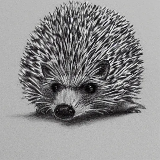 Image similar to happy hedgehog pencil sketch