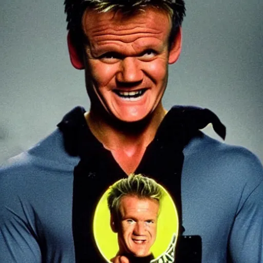 Image similar to gordon ramsey as a 1 9 8 0 s wrestling action figure, magazine photo