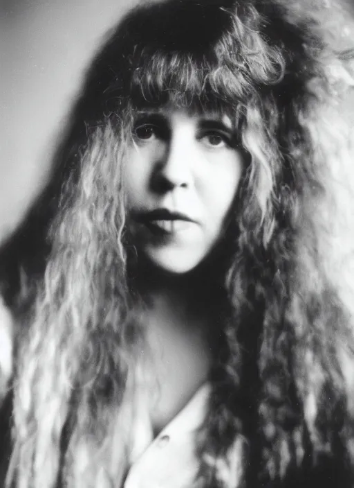 Image similar to dslr portrait photo still of 2 4 year old stevie nicks at age 2 4 with red hair playing a guitar, 8 5 mm, f 1. 8