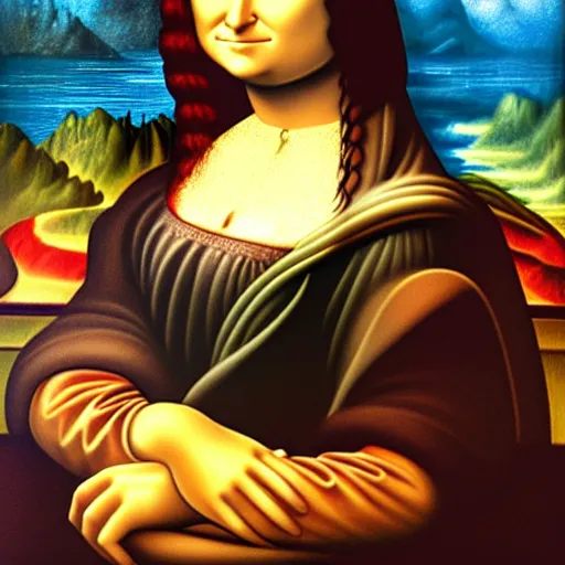 Prompt: mona lisa by fernando botero