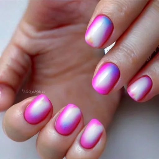 Image similar to Aesthetic Ombre Nail Art, Almond Shaped Nails