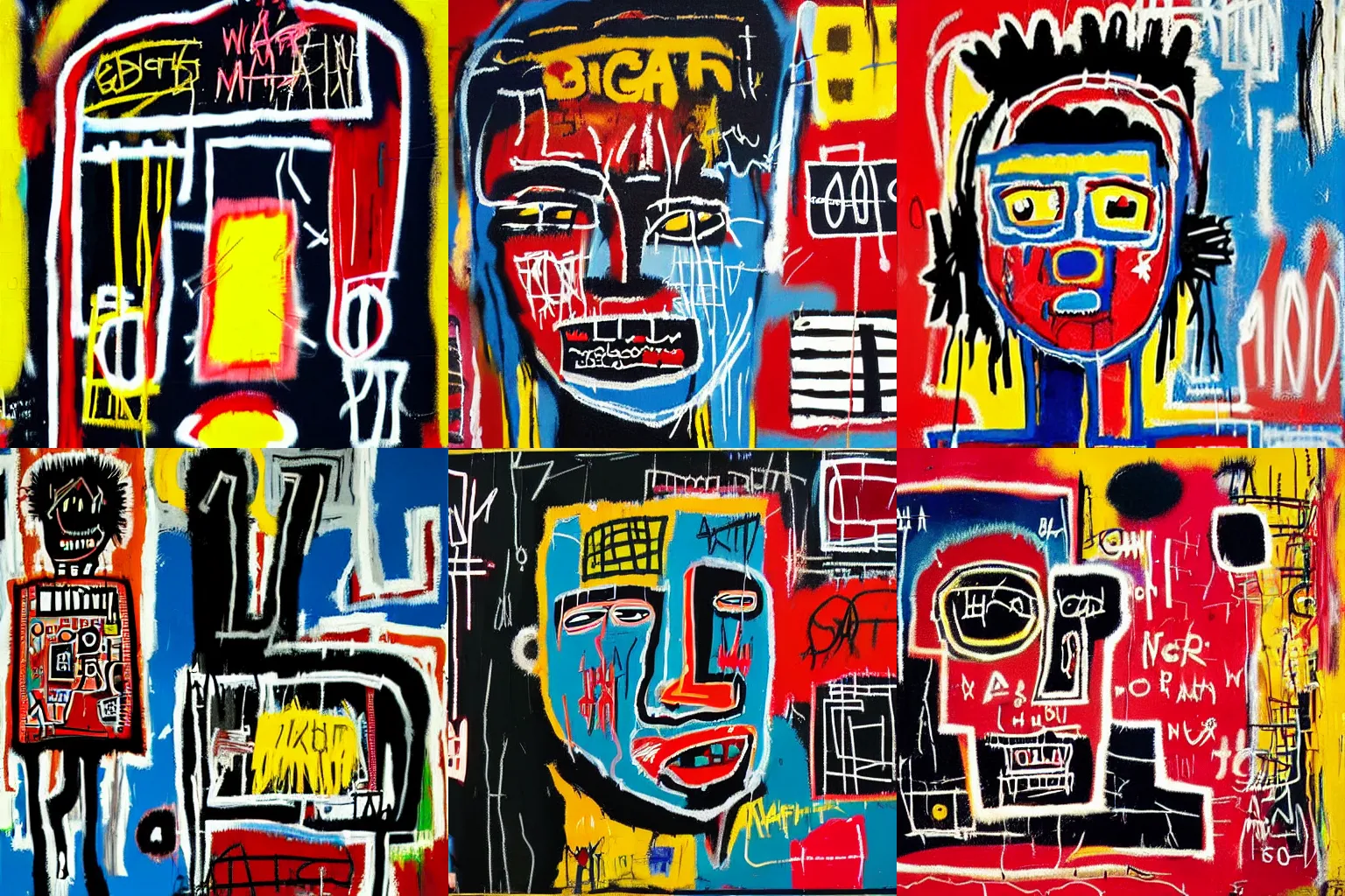 Prompt: a night as big as we are, streetart by jean - michel basquiat