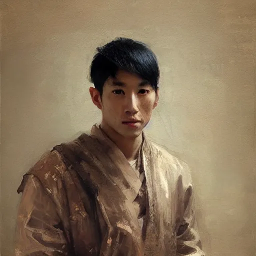 Image similar to asian male portrait by ruan jia