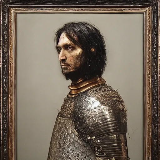 Image similar to a portrait of a knight by nicola samori