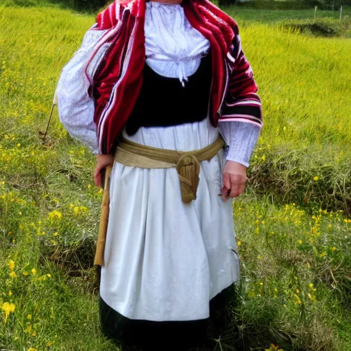 Image similar to a breton woman wearing traditional bigoudene clothing