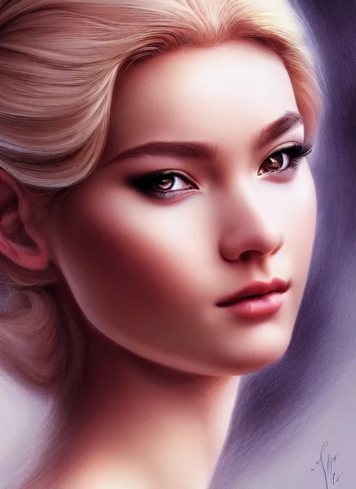 Image similar to photo of a gorgeous young woman swan princess in the style of stefan kostic, realistic, sharp focus, 8 k high definition, insanely detailed, intricate, elegant, art by stanley lau and artgerm