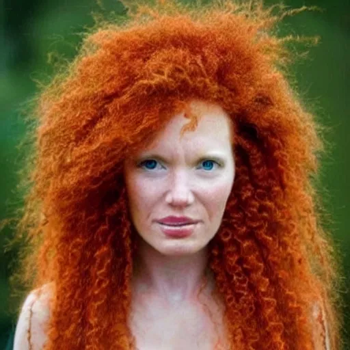 Prompt: if mother nature was a real female with ginger hair