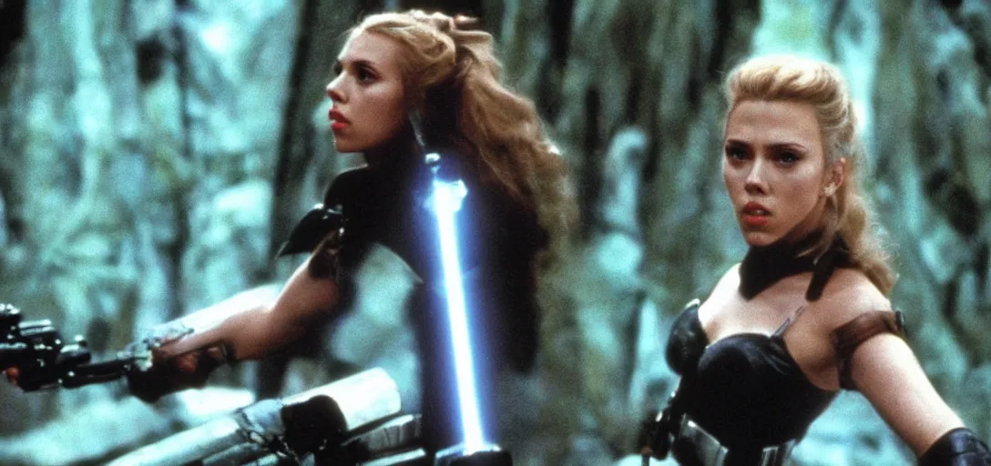 Image similar to a still of Scarlett Johansson in return of the jedi (1983)