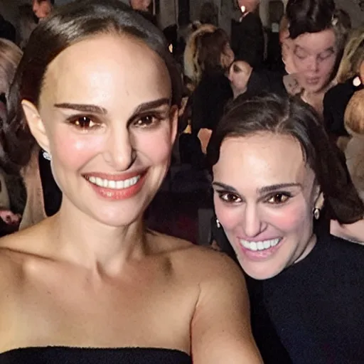 Image similar to Natalie Portman taking a selfie with Keira Knighley