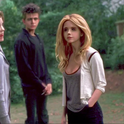 Prompt: a scene from buffy the vampire slayer