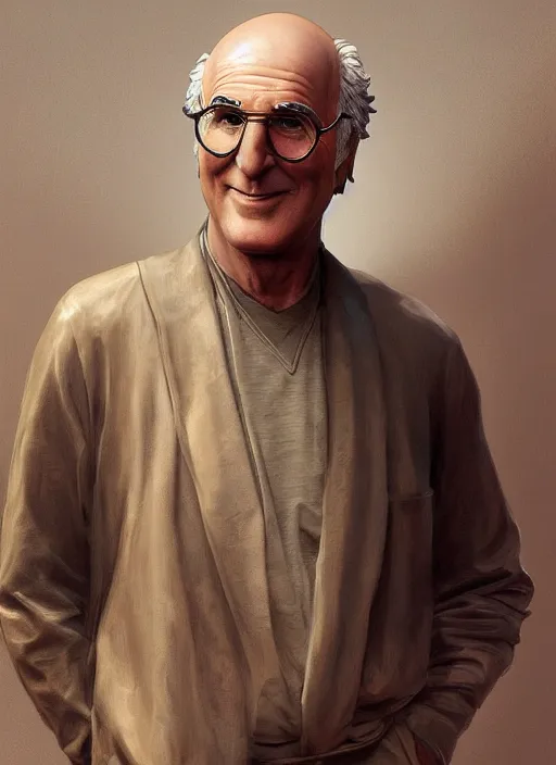 Prompt: digital _ painting _ of _ larry david statue _ by _ filipe _ pagliuso _ and _ justin _ gerard _ symmetric _ fantasy _ highly _ detailed _ realistic _ intricate _ port