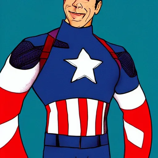 Prompt: Jerry Seinfeld as Captain America