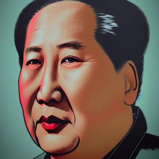 Image similar to Mao zedong , Colored pencil , Hyperdetailed , trending on artstation , CGSociety , matte painting , Concept art