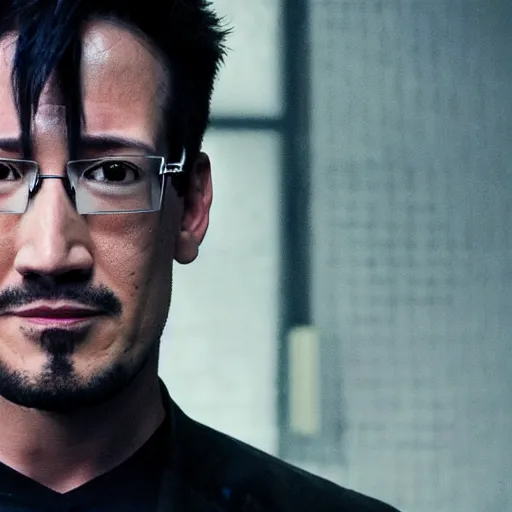 Image similar to A still of Markiplier in The Matrix