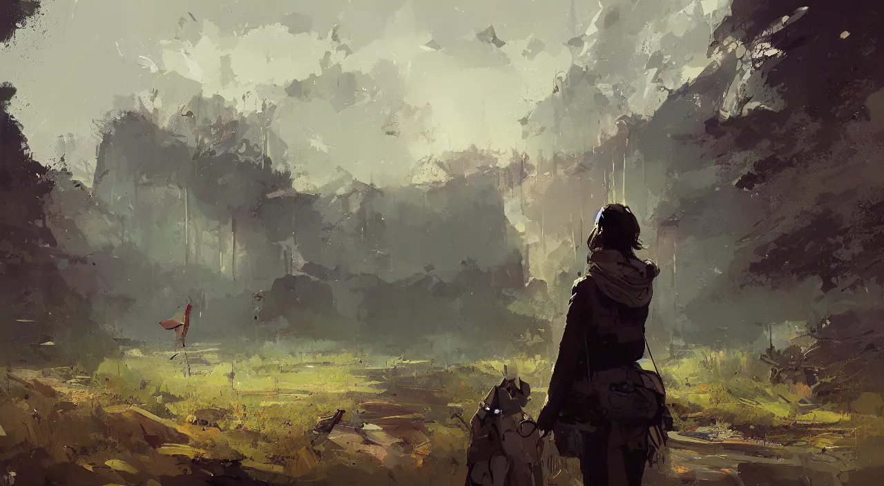 Prompt: a portrait of a character in a scenic environment by Ismail Inceoglu