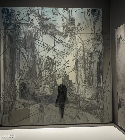 Image similar to x - ray architecture installation, art exhibition, biennale, museum, minimalistic, graphic shapes, painted by ruan jia, raymond swanland, lawrence alma tadema, zdzislaw beksinski, norman rockwell, jack kirby, tom lovell, alex malveda, greg staples