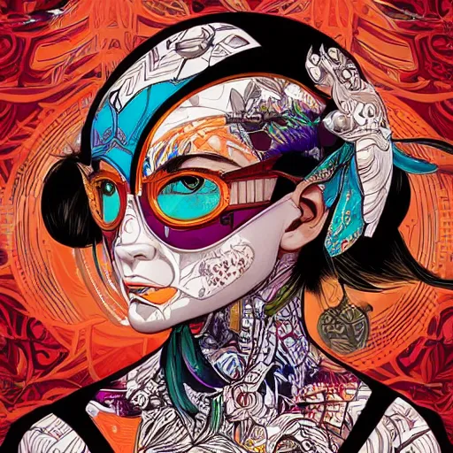 Prompt: Tristan Eaton, victo ngai, artgerm, Rhino warrior