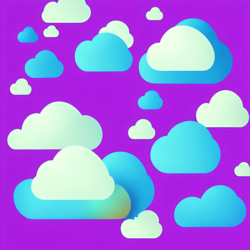 Image similar to a simple micro-service deployed to a public cloud, security, attack vector, trending on Artstation, painting by Jules Julien, Leslie David and Lisa Frank, muted colors with minimalism