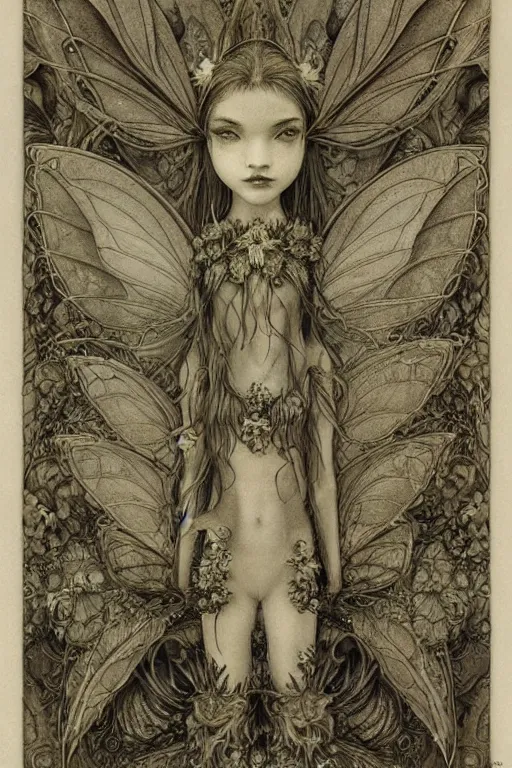 Image similar to a faerie, symmetry, detailed, by jean - baptiste monge and maxfield parrish