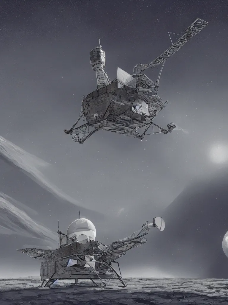 Image similar to landing on the moon by disney concept artists, blunt borders, rule of thirds