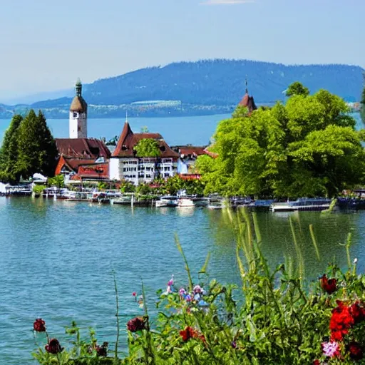 Image similar to lindau, lake of constance, germany, summer time, mountain view