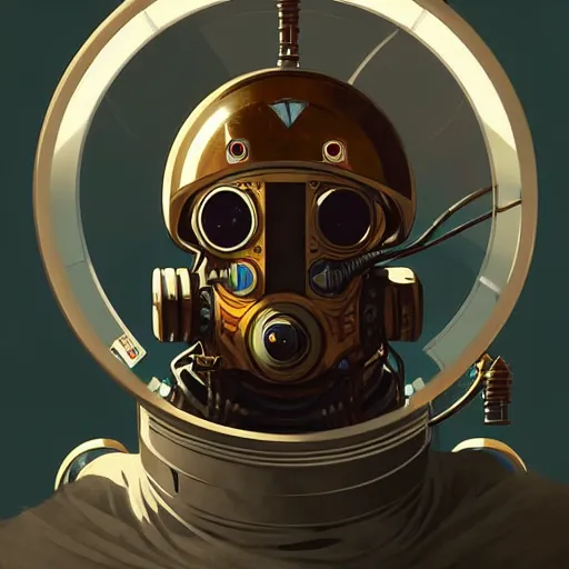 Image similar to portrait of a vicotrian steampunk astronaut man in suit by darek zabrocki and greg ruthkowski, alphonse mucha, simon stalenhag and cinematic and atmospheric, concept art, artstation, trending on artstation