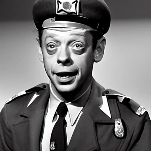 Prompt: don knotts as a prison guard, film still, 1 9 4 0