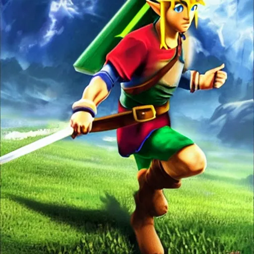 Image similar to xavi hernandez in zelda ocarina of time remastered