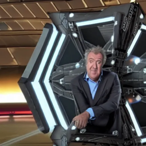 Image similar to Jeremy clarkson reviewing a Tie Fighter