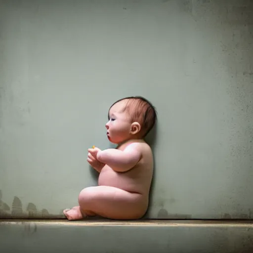 Image similar to baby inside a prison