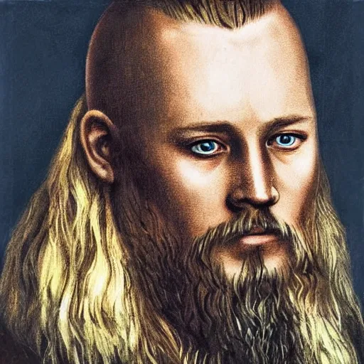 Prompt: “Portrait of Ragnar Lothbrok, Viking King”