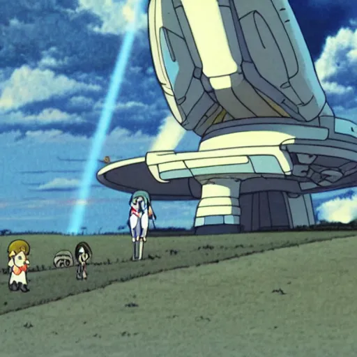 Prompt: starship enterprise in a ghibli film