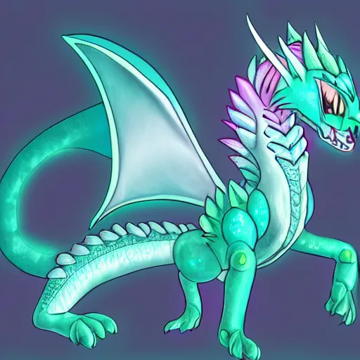 Prompt: digital illustration of a pastel dragon, art by t-tiger and fleeting ember
