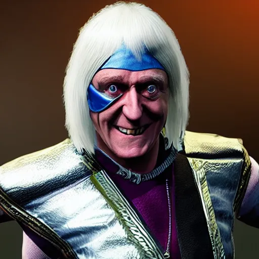 Image similar to jimmy savile as mortal kombat 1 1 game character boss, unreal engine, realistic,