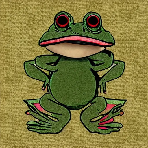 Prompt: an anthropomorphic frog joining the millitary