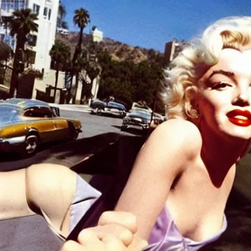 Image similar to Marilyn Monroe selfie in Los Angeles