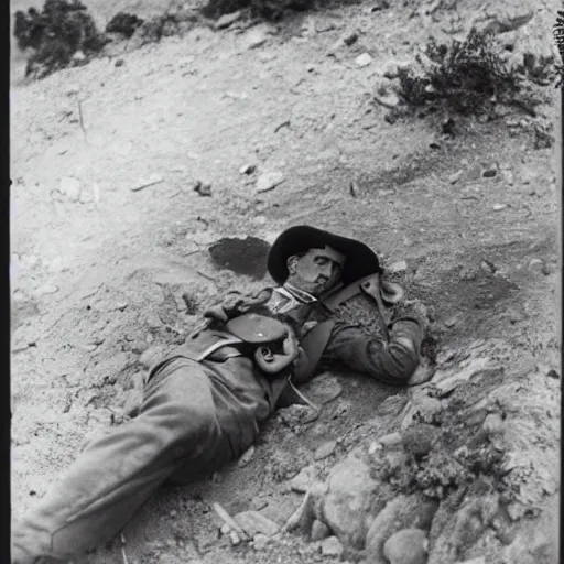 Image similar to Loyalist Militiaman at the Moment of Death, Cerro Muriano, September 5, 1936 by Robert Capa, courtesy of the Metropolitan Museum of Art, white shirt, rifle, extended arms, hillslope