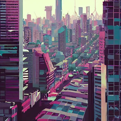 Prompt: sao paulo painted by james gilleard